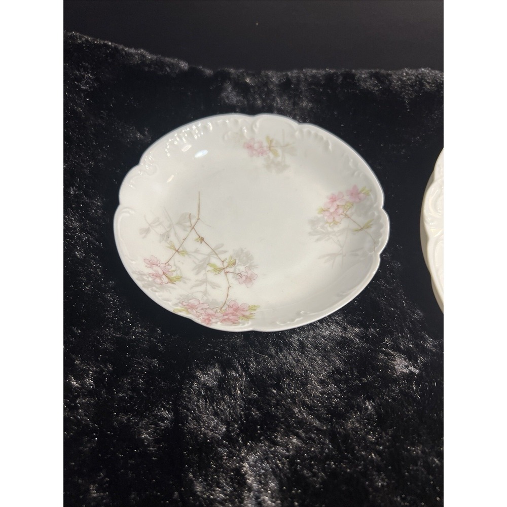 ANTIQUE 3 PC‎ SET HAVILAND CHINA 2 PLATES 1 SAUCER BEAUTIFUL PATTERN (981)